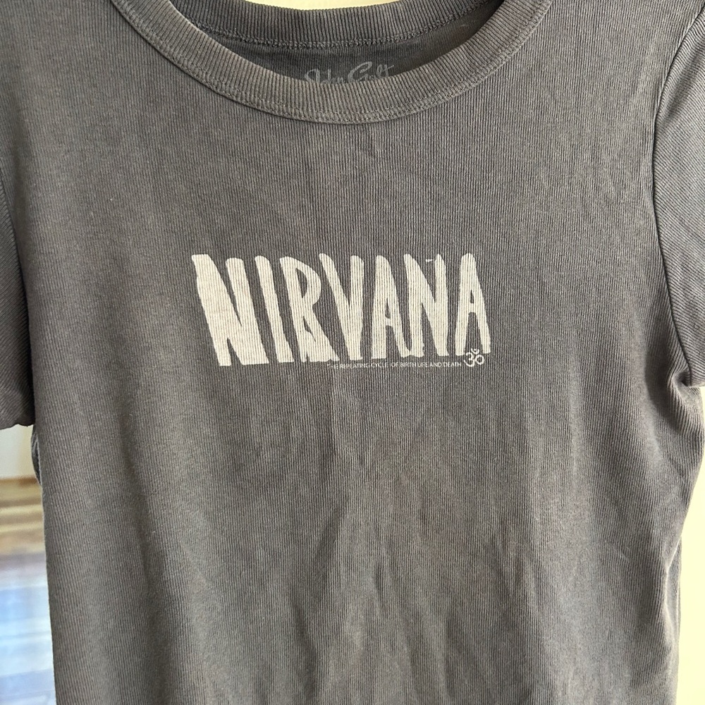 Brandy Melville Charcoal Nirvana Graphic Tee